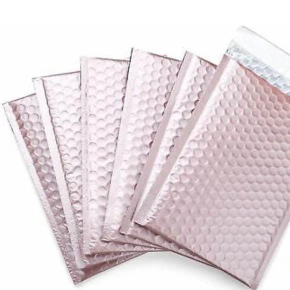 Other - 5 matte rose gold 6.5”x10” bubble mailer packaging